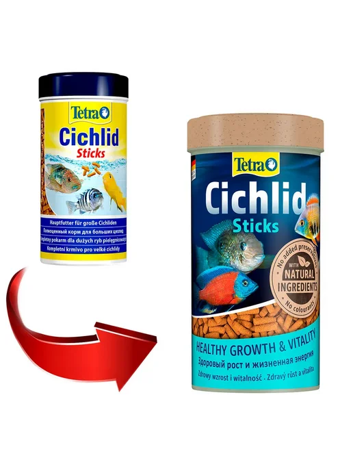 TETRA Корм для рыб аквариумных цихлид палочки Cichlid Sticks 250мл…, 250 мл, фото 2