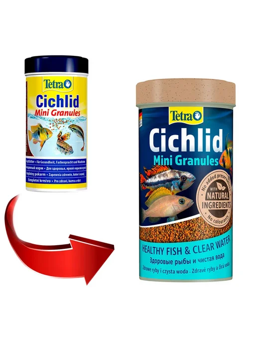 TETRA Корм для рыб цихлид Cichlid Mini Granules гранулы 250мл 4шт, 250 мл, 4 шт, фото 2