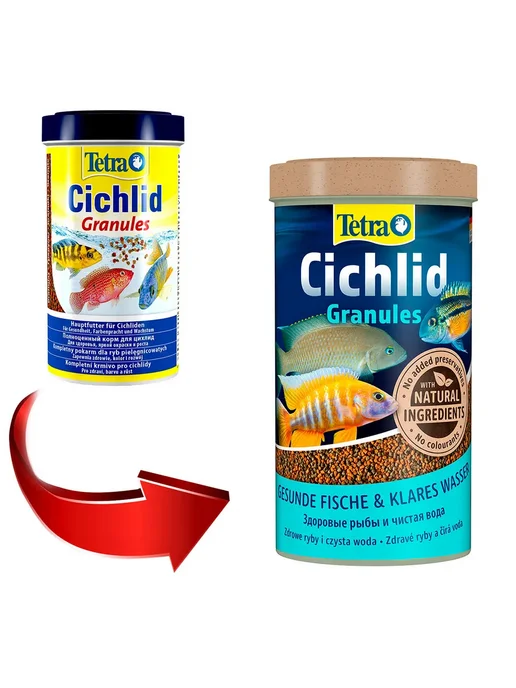 TETRA Корм для рыбок цихлид гранулы Cichlid Granules 500 мл, 500 мл, 2 шт, фото 2