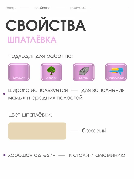 NOVOL Шпатлёвка универсальная (2 кг), 2 кг, фото 2
