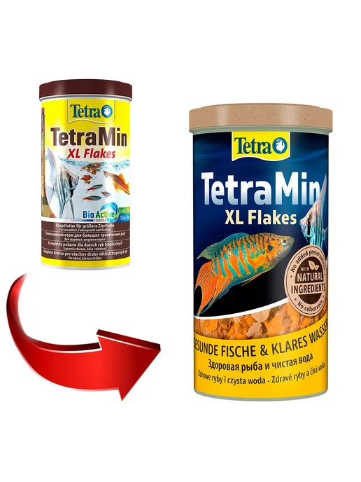 TETRA Корм для рыбок крупные хлопья TetraMin XL Flakes 1 л, 1 л, 2 шт, фото 2
