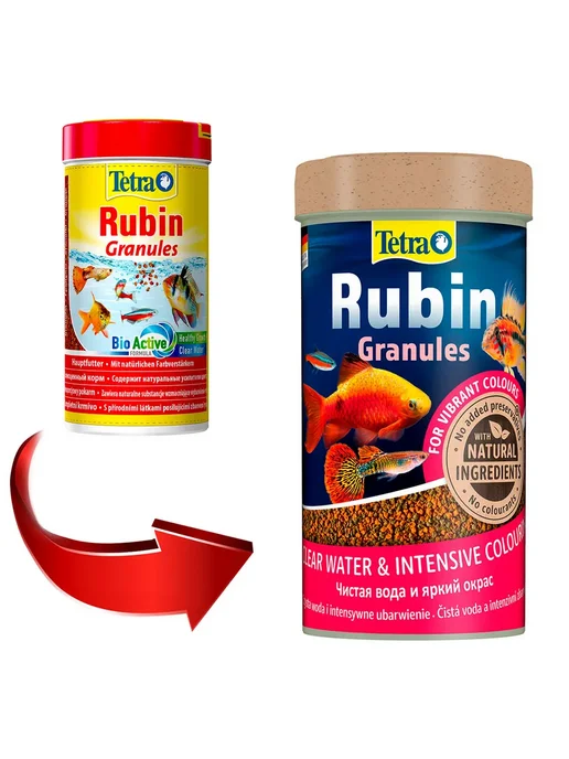 TETRA Корм рыб аквариумных гранулы Rubin Granules для окраса 250мл…, 250 мл, 4 шт, фото 2