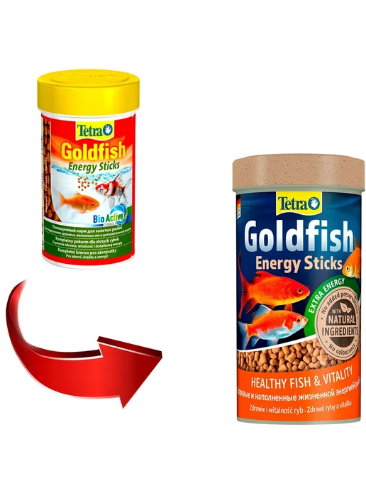 TETRA Корм для золотых рыб Goldfish Energy Sticks палочки 250мл 4ш, 100 мл, фото 2