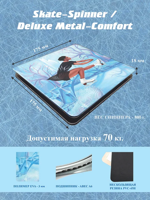 Металлический спиннер-диск Deluxe Metal - Comfort, синий, фото 2