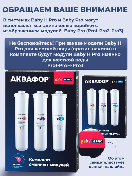 Аквафор Фильтр для воды картридж Pro1-ProH-Pro3 Baby H Pro, вариант, фото 5