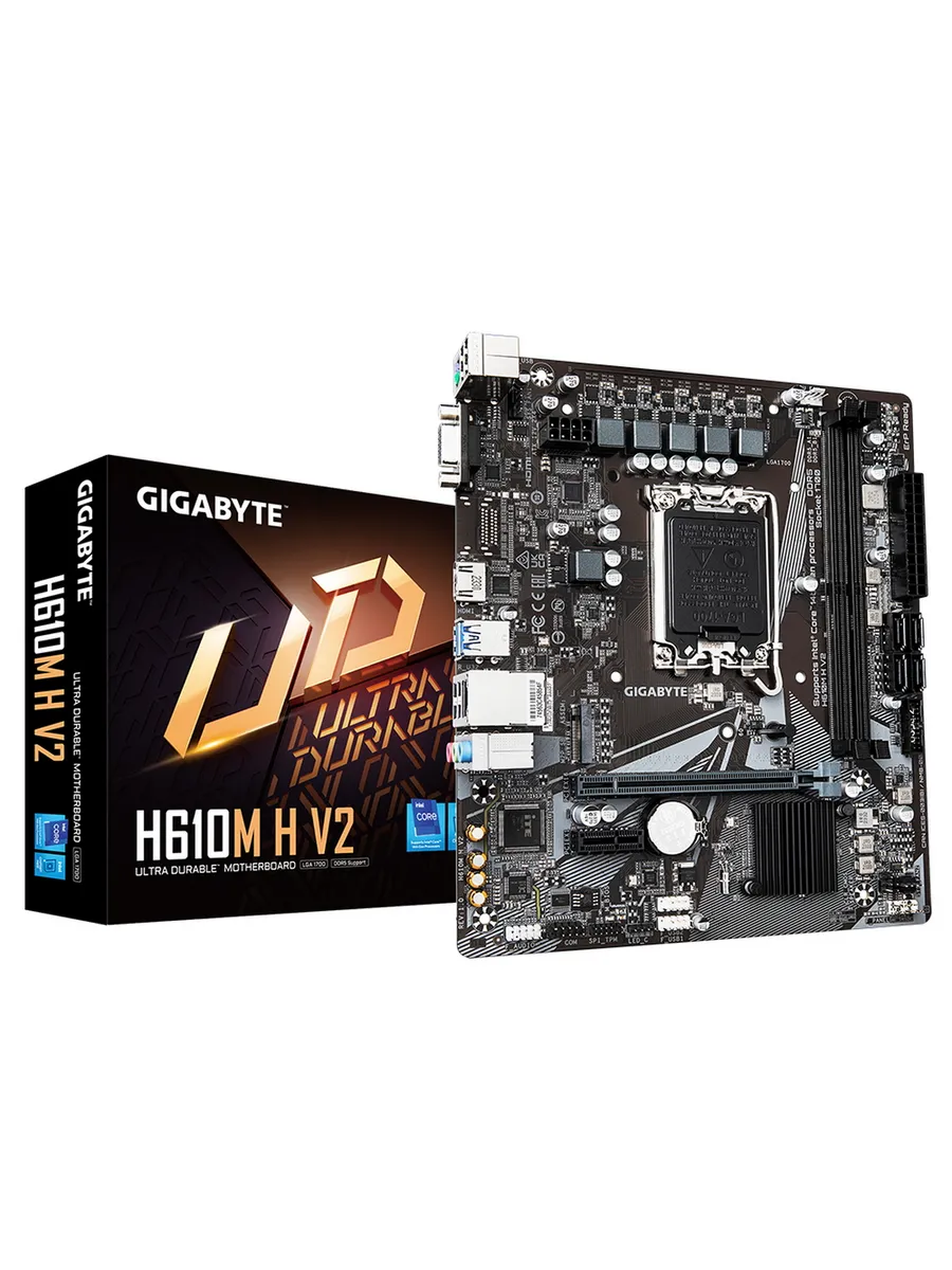 Материнская плата H610M H V2 LGA1700 Intel H610 mATX RTL Gigabyte 310856722 купить за 5 789 ₽ в интернет‑магазине Wildberries
