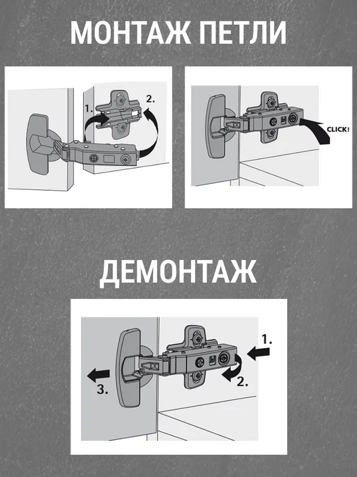 Hettich Петля мебельная накладная с доводчиком 110 градусов, 10 шт, 10 шт, фото 5