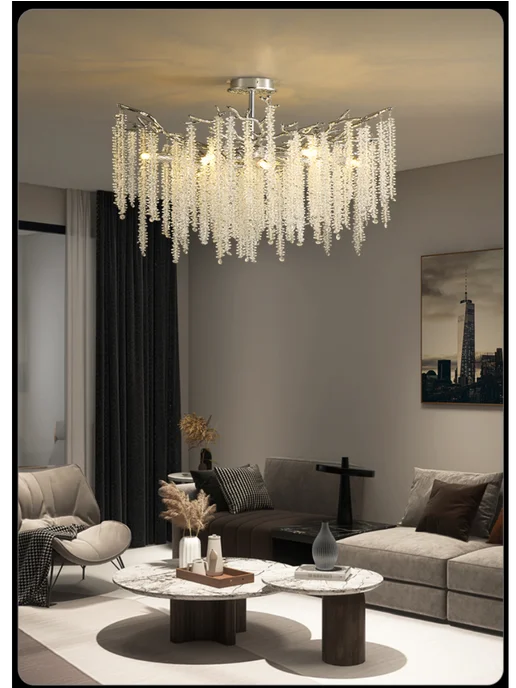 artpad Современная хрустальная люстра， 46 см, серый, фото 5