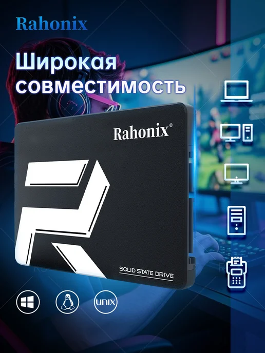 Rahonix 1TB SSD накопитель 2.5 SATA жесткий диск для ноутбука и пк, 1 ТБ, фото 4