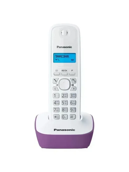Panasonic Беспроводной телефон DECT серый KX-TG1611 RUH, фиолетовый, фото 8