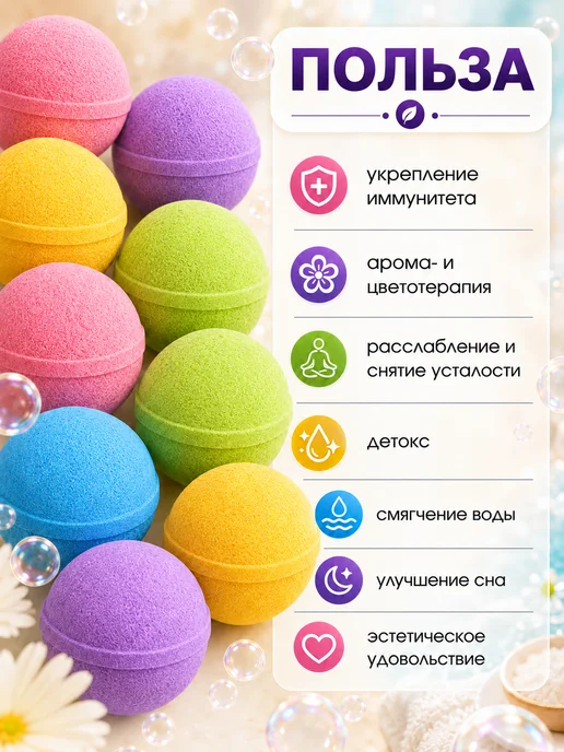 SOHappy Бомбочки для ванны Подарочный набор Персиковый сад 12 шт, 15 шт, 40 г, фото 3
