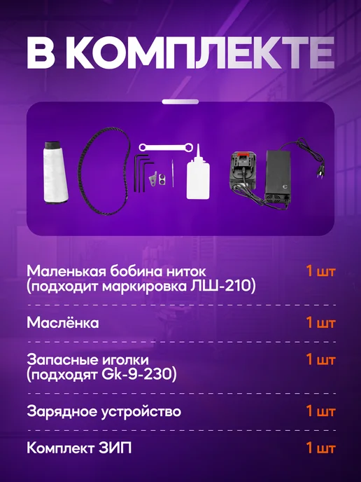 Мэйкон Мешкозашивочная аккумуляторная машинка GK9-900A, вариант, фото 2