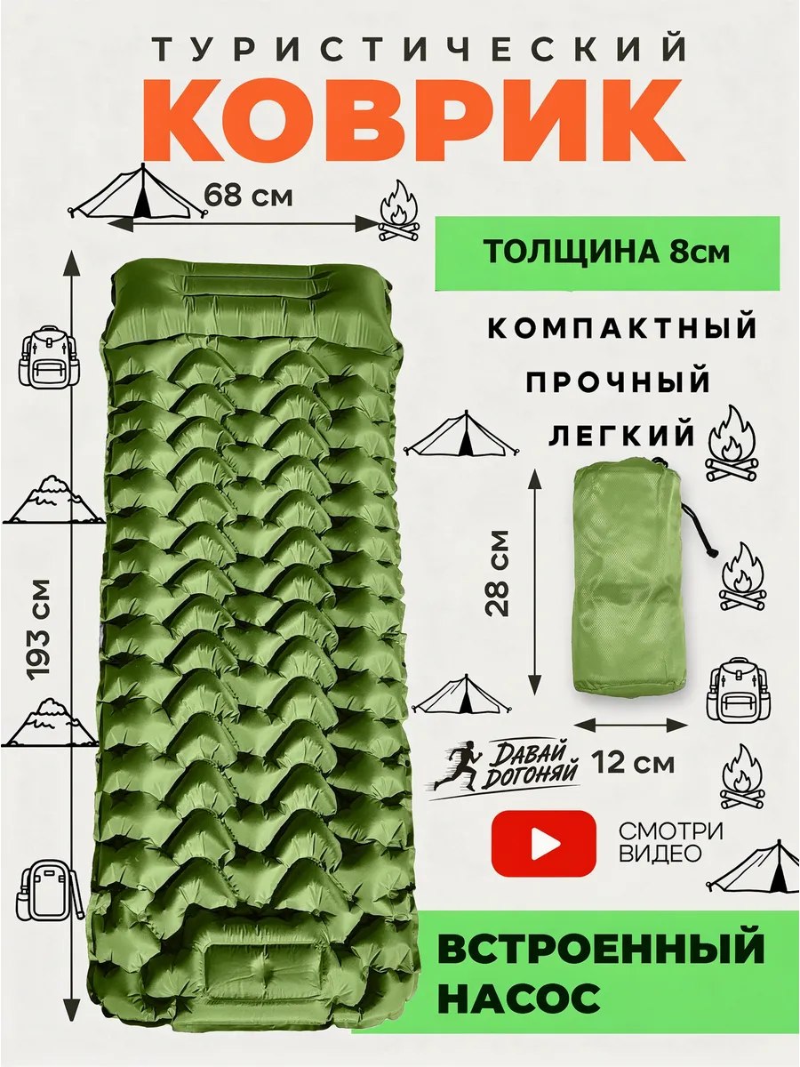 Матрас надувной туристический для палатки