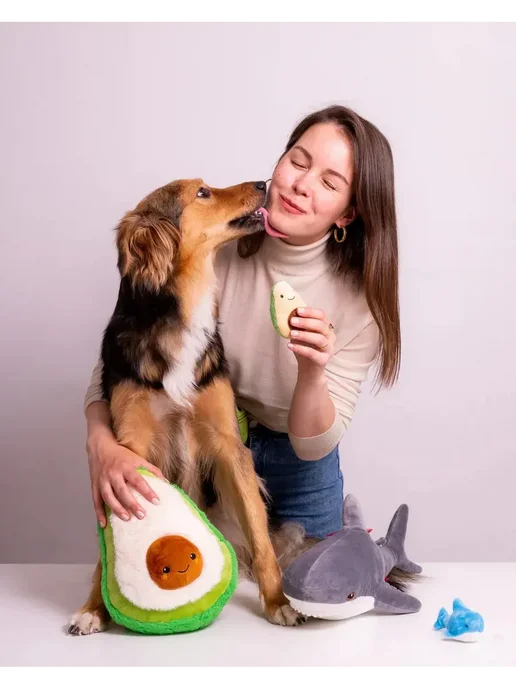 PetShop Игрушка для собак и кошек мягкая акула 11 см, голубой, фото 4