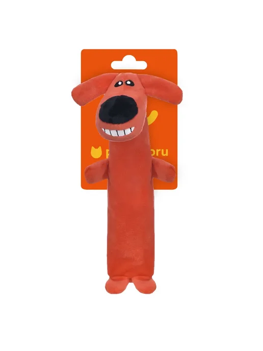 PetShop Игрушка для собак и кошек мягкая шуршащая собака 29 см, красный, фото 3