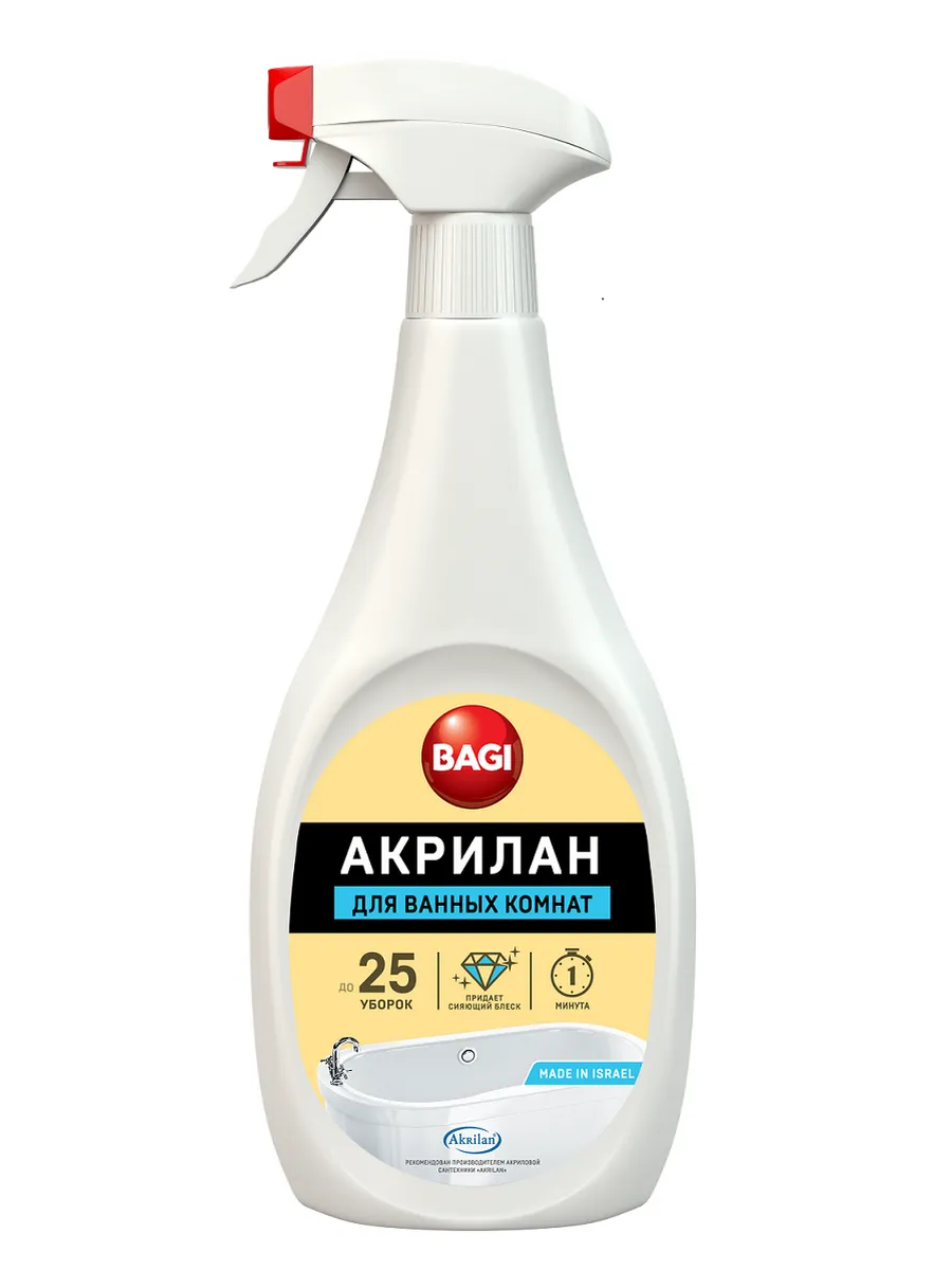 BAGI АКРИЛАН (Баги) чистящее средство для ванной, 400мл