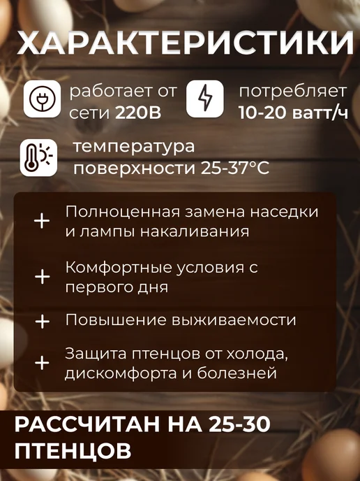 Тепломакс Электроподогреватель для молодняка птицы 50х25 см, вариант, фото 2