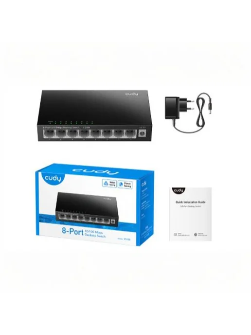 Cudy Коммутатор FS108 8-Port 10 100 Mbps Metal Switch, 8-Port 10 100 Mbps, фото 3