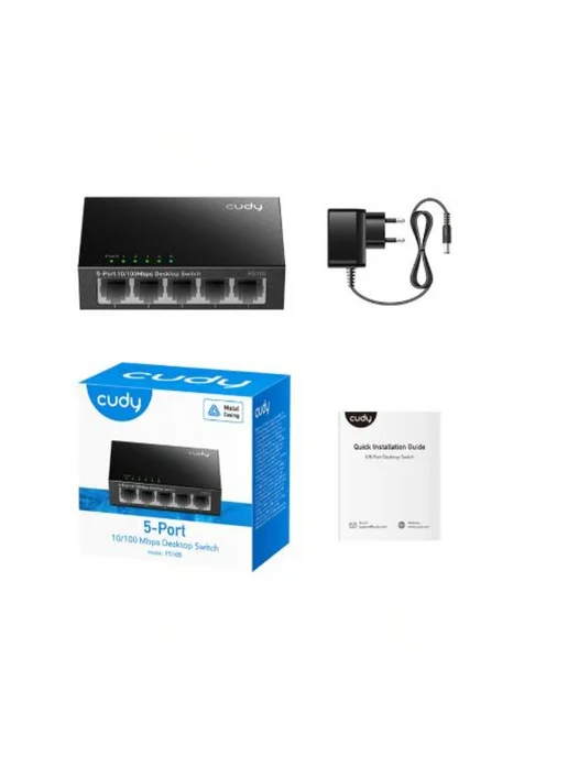 Cudy Коммутатор FS105 5-Port 10 100 Mbps Metal Switch, вариант, фото 3