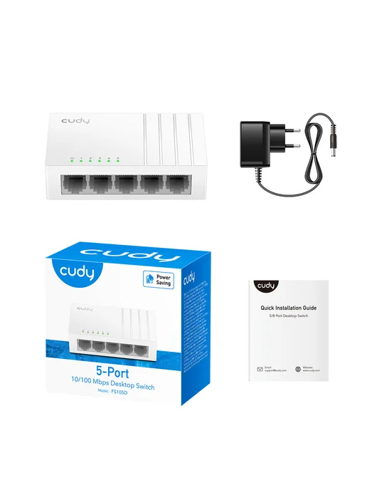 Cudy Коммутатор FS105D, 5-Port 10 100 Mbps, фото 3