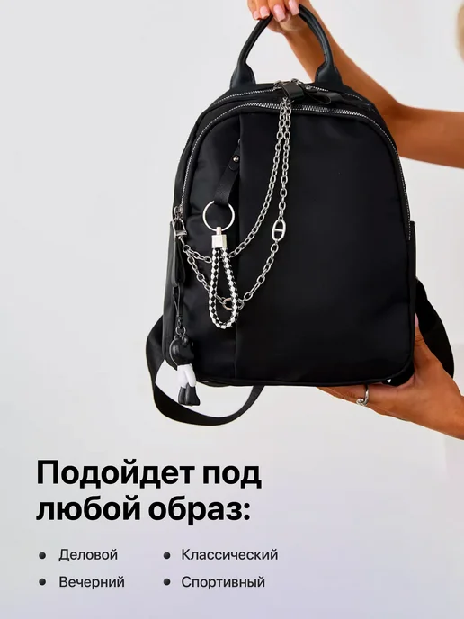 JewelryMeverly Рюкзак городской тканевый повседневный, водонепроницаемый, фото 7