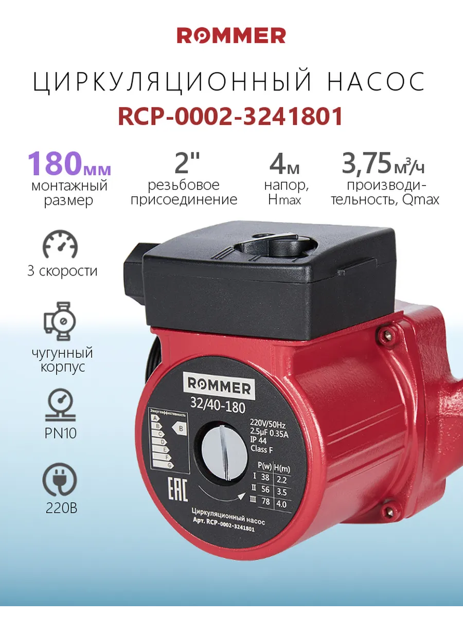 Циркуляционный насос 32/40-180
