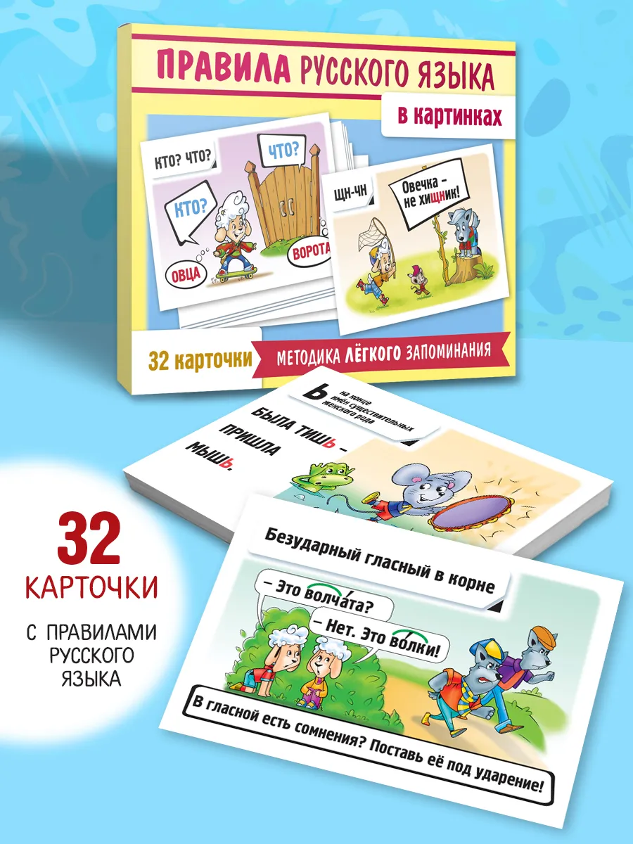 Правила русского языка в картинках для начальной школы 1-4