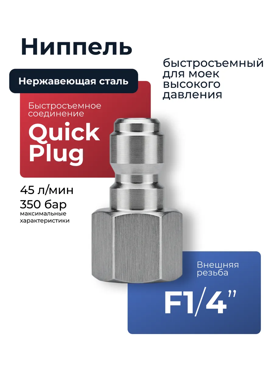 Ниппель быстросъемный 1/4 внутренний