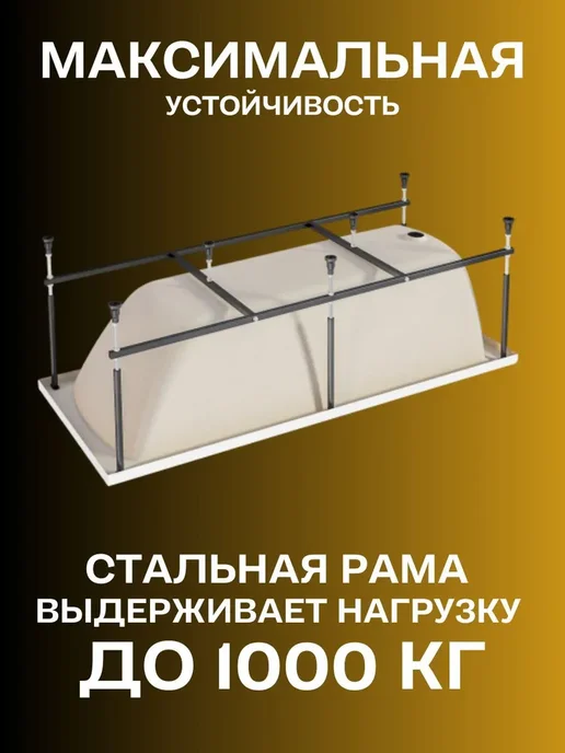 1Марка Ванна акриловая 170х80 см комплект 4в1 Модерн 01мод1780кп, 170x80 см, фото 3