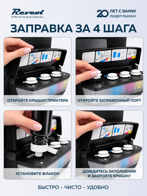 HP Чернила краска для принтера GT51 GT52 4 цвета Premium, черный, фото 5