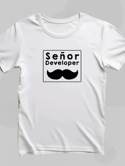 футболка Senor Developer Код с усами Четкий стиль 311811664 купить за 1 001 ₽ в интернет‑магазине Wildberries