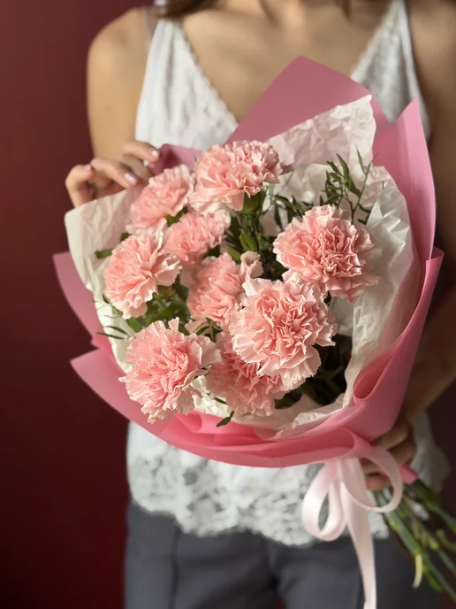 Бутон Букет живых цветов диантус 15 шт, 9 шт, фото 4