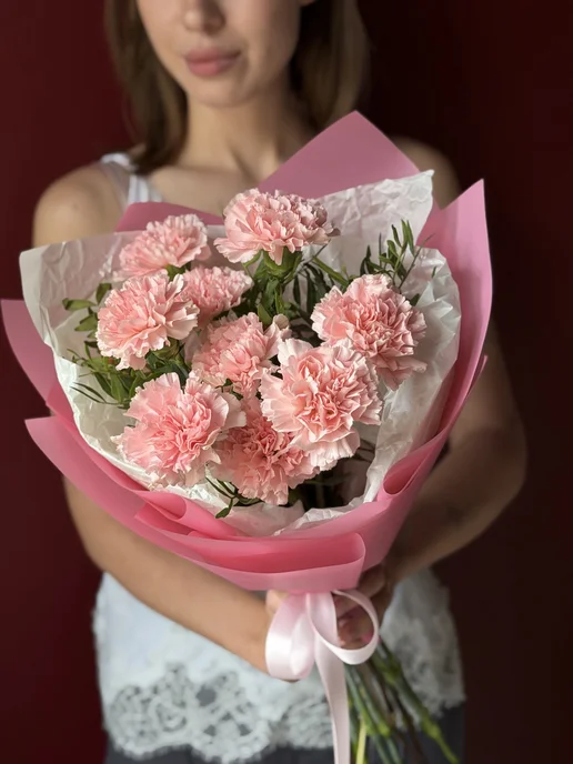 Бутон Букет живых цветов диантус 15 шт, 9 шт, фото 6