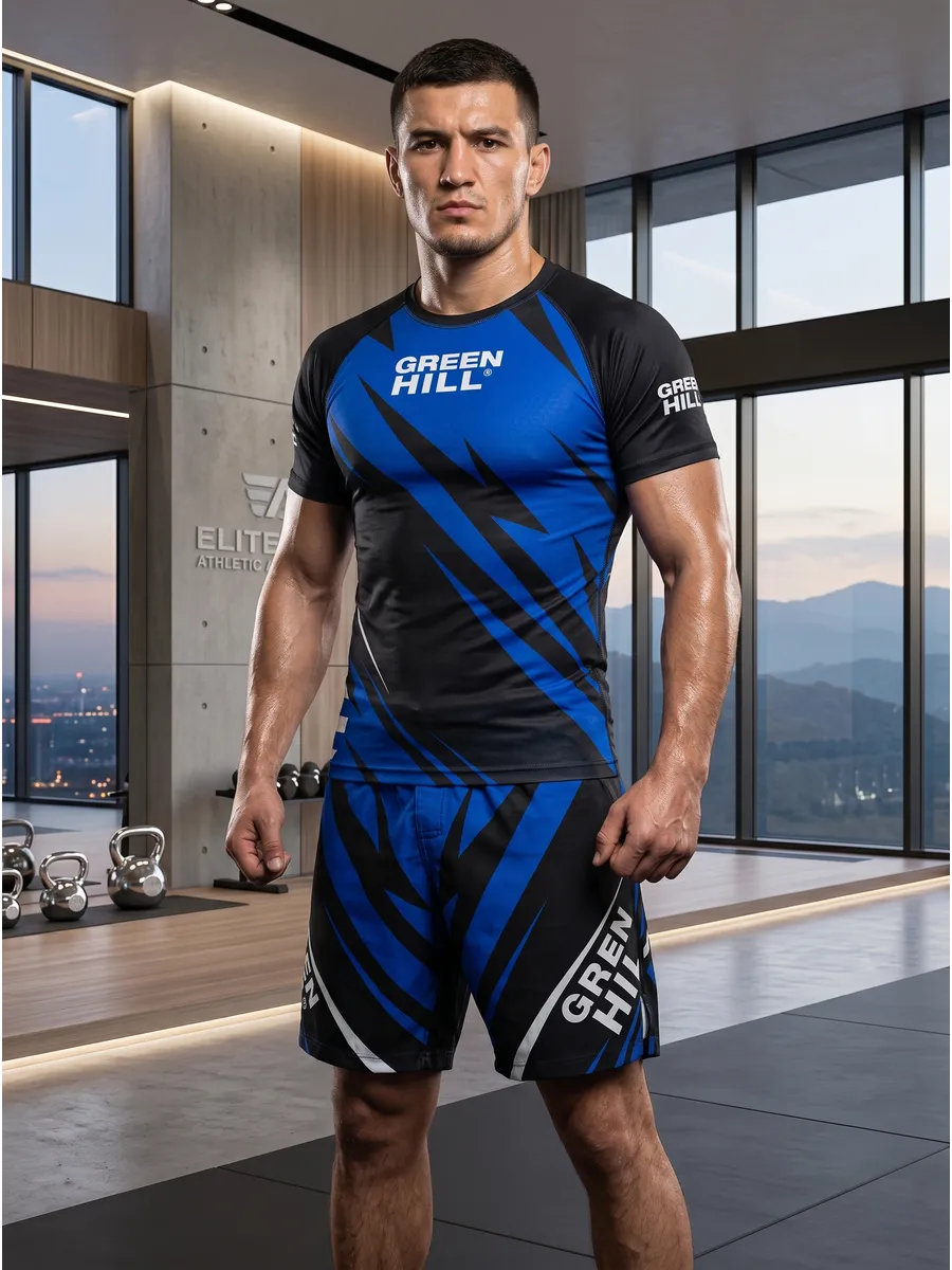 Рашгард мужской спортивный комплект GREEN HILL IMMAF