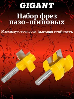 Набор фрез пазо-шиповых, 2 шт. хвостовик 8мм GC-0074 Gigant 312046503 купить за 1 393 ₽ в интернет‑магазине Wildberries