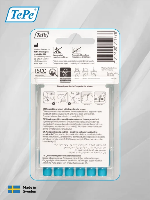 TePe Межзубные ершики Interdental Brush mixed, синий, фото 7