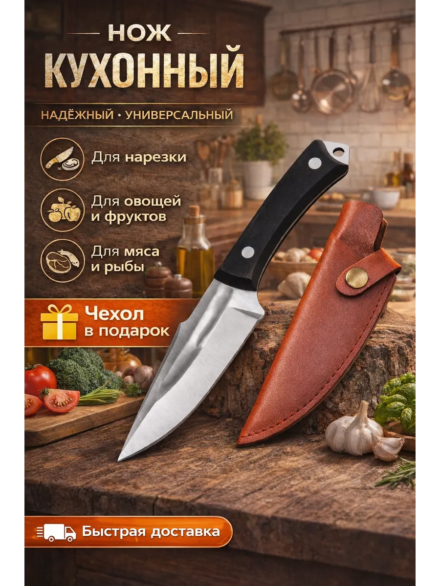 Сербский шеф нож кухонный для разделки мяса