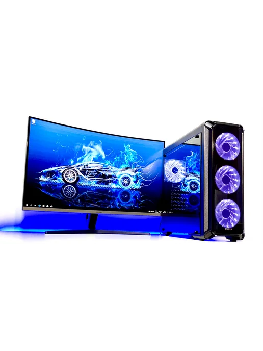Intel Мощный игровой компьютер, голубой, фото 6