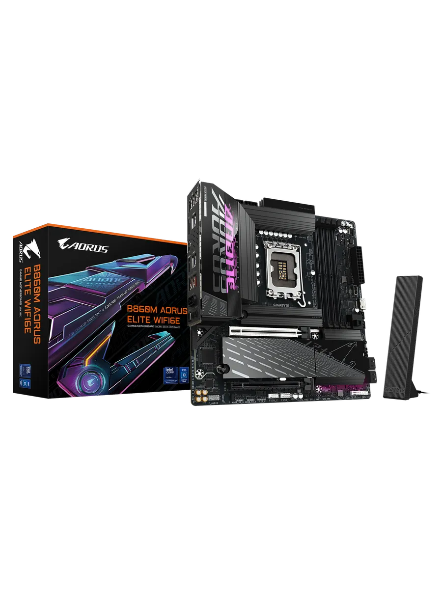 Материнская плата B860M ELITE WIFI6E LGA1851 Intel B86 AORUS 312626155 купить в интернет‑магазине Wildberries