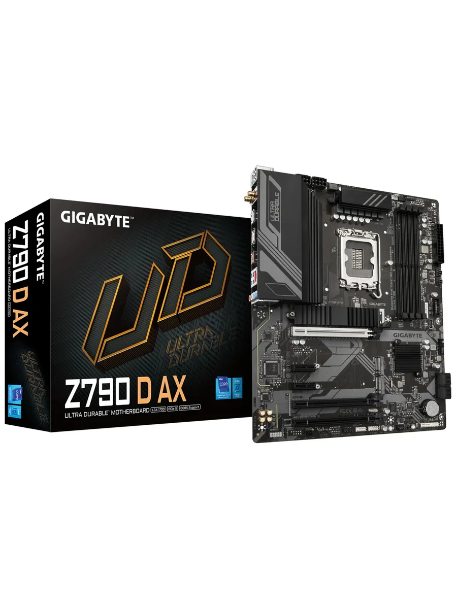 Материнская плата Z790 D AX LGA1700 Intel Z790 ATX RTL Gigabyte 312626970 купить за 13 549 ₽ в интернет‑магазине Wildberries