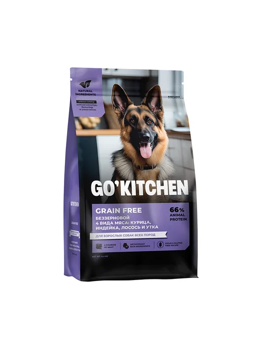 Сухой корм GO'KITCHEN Вида для собак, беззерновой, взрослые, мясо, 0,4 кг, фото 2