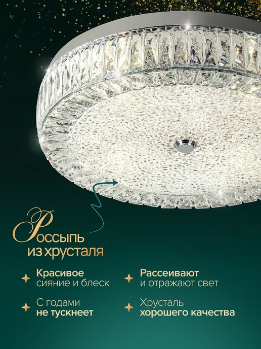 MODELUX Светодиодная потолочная люстра для спальни и гостиной, серый, фото 2