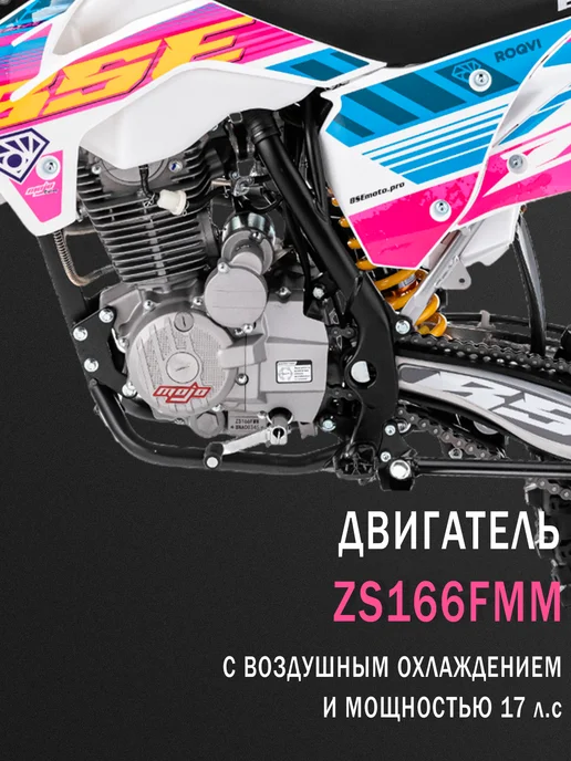 BSE Эндуро кроссовый мотоцикл Z2 19 16 Roqvi Pink, розовый, фото 2
