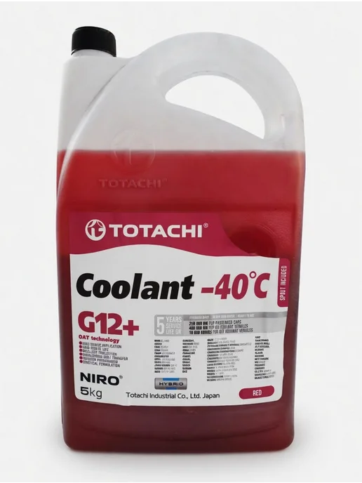 TOTACHI Антифриз Red красный -40 G12 5кг. 43105, 5 кг