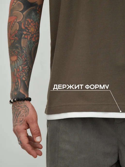 EasyShop74 Футболка, коричневый, фото 4