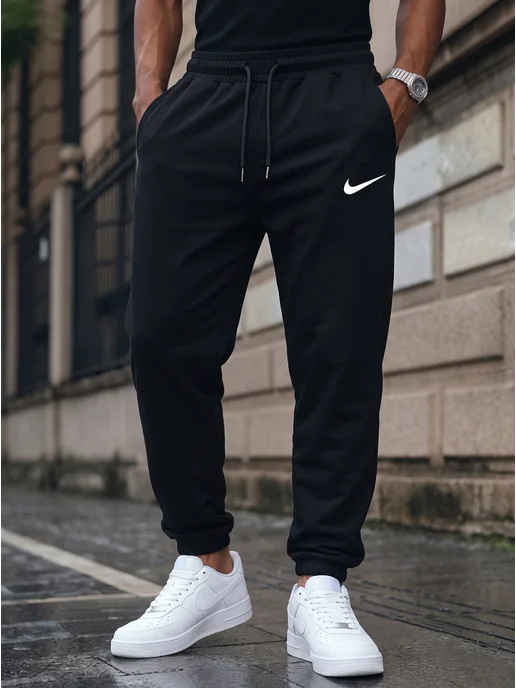 Nike Спортивные штаны трико джоггеры, черный