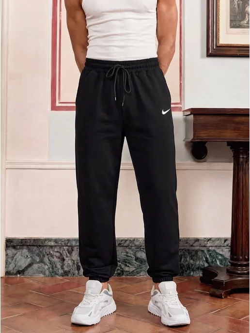 Nike Спортивные штаны трико джоггеры, черный, фото 2