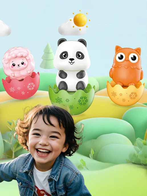 Игрушка неваляшка, погремушка для малышей, вариант, фото 5