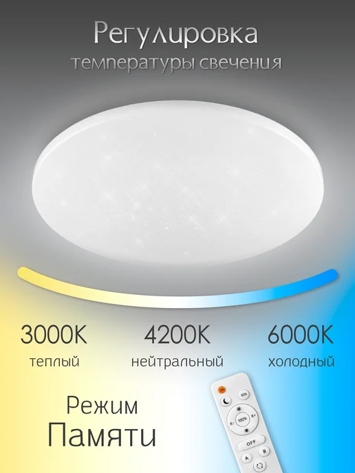 WEDO LIGHT Люстра потолочная LED 54Вт 35см для кухни спальни, 54 Вт, фото 3