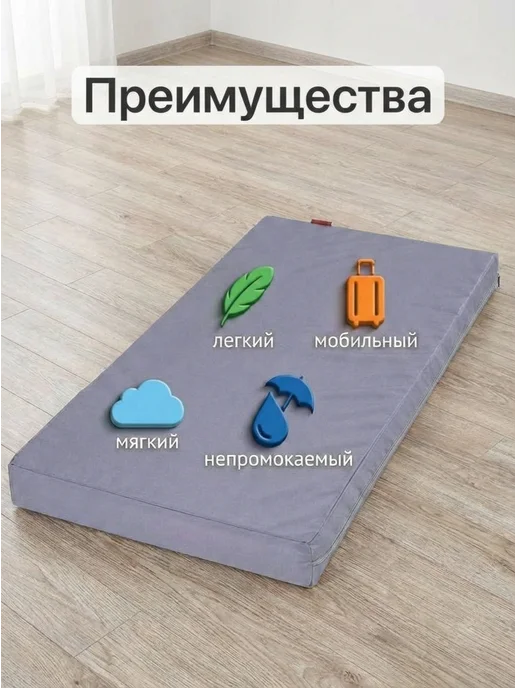 Malurre Мат спортивный для шведской стенки 100 *50 см, 100x50 см, фото 3